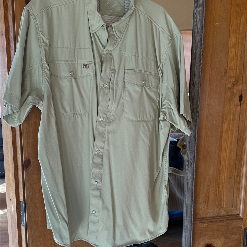 Ag Adriano Goldschmied Sage Green Button Down Shirt
